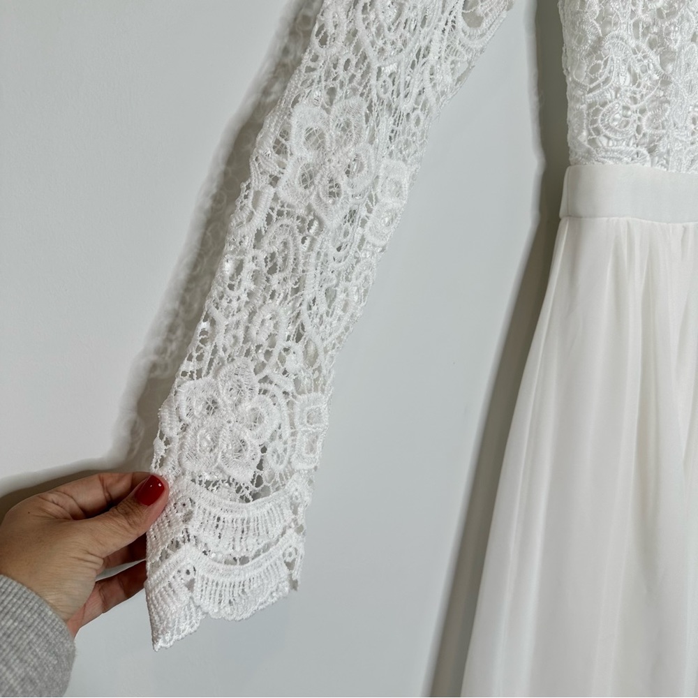Lulus Awaken My Love White Long Sleeve Lace Maxi Dress - Picture 6 of 12